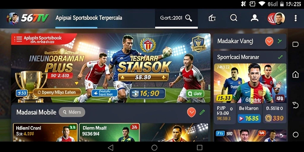 Tampilan layar utama 567TV saat taruhan aktif.