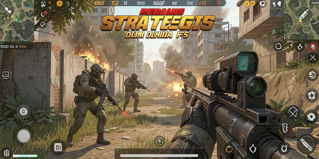 Gameplay menegangkan di dunia pertempuran FPS 666F.