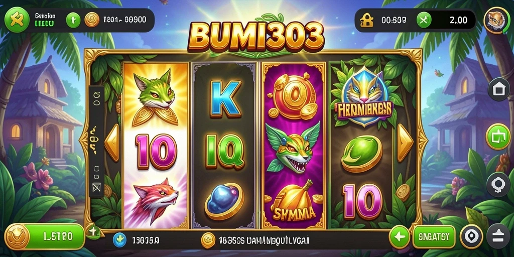 Screenshot BUMI303 menampilkan gameplay Slot yang seru dan menarik.