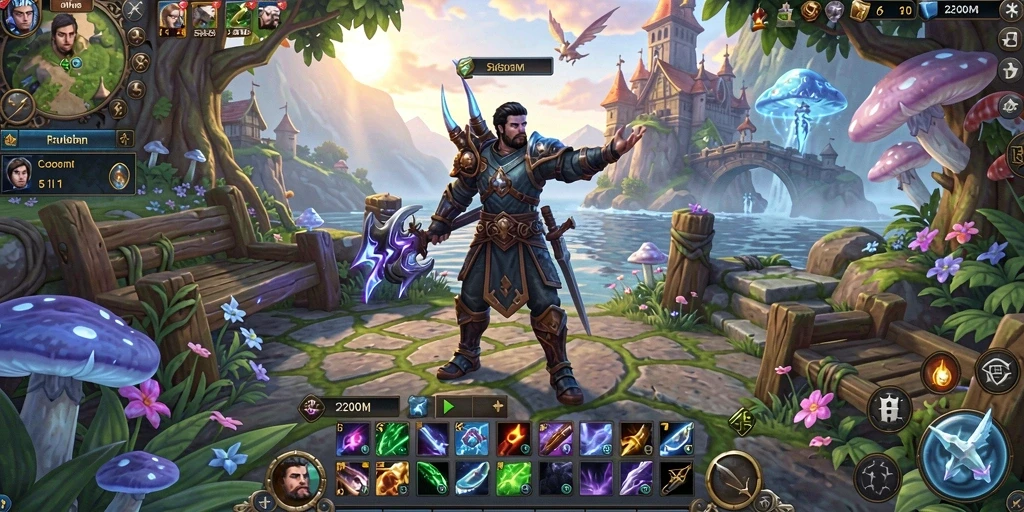 Tampilan gameplay D200M yang menampilkan aksi petualangan MMORPG yang seru.