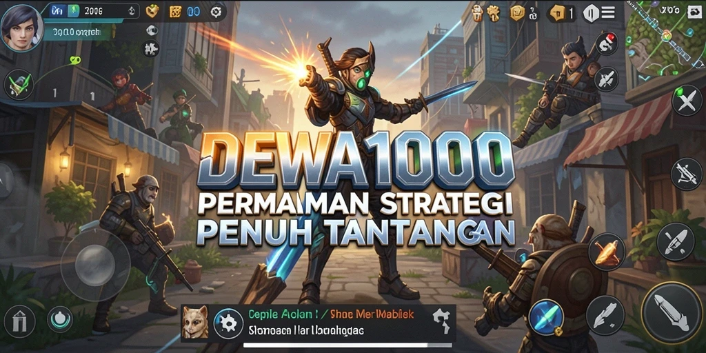 Tampilan gameplay DEWA1000 dengan aksi strategi yang intens.
