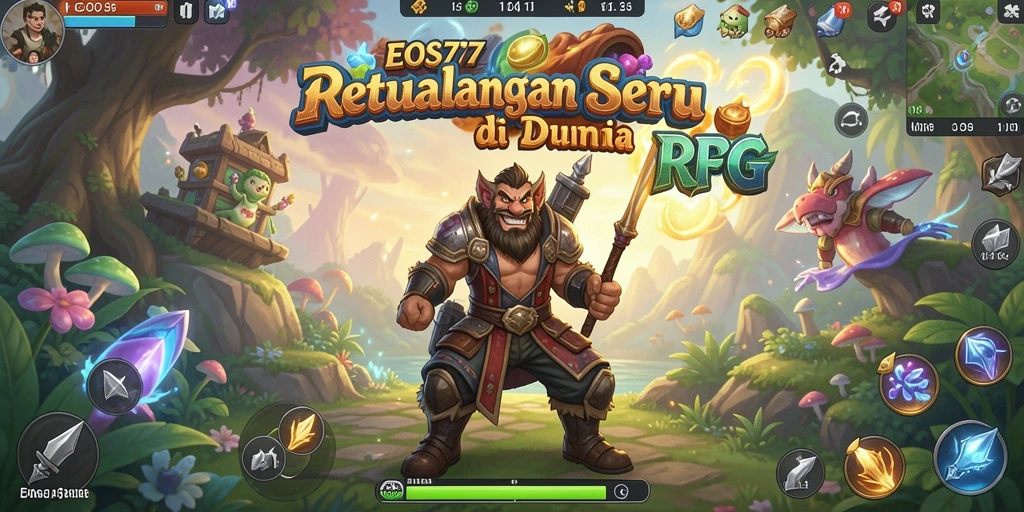 Tampilan gameplay menarik dari EOS77 dengan petualangan RPG yang mendebarkan.