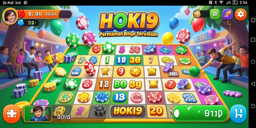 Tampilan utama HOKI9 dengan gameplay Bingo yang menarik.