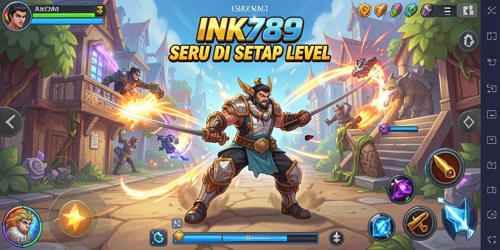 Screenshot gameplay yang menampilkan aksi seru dan pertempuran menarik di INK789.