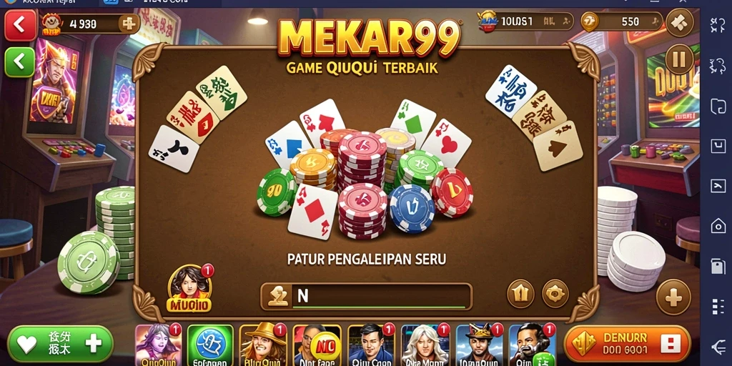 Tampilan gameplay seru di MEKAR99 dengan aksi QiuQiu.