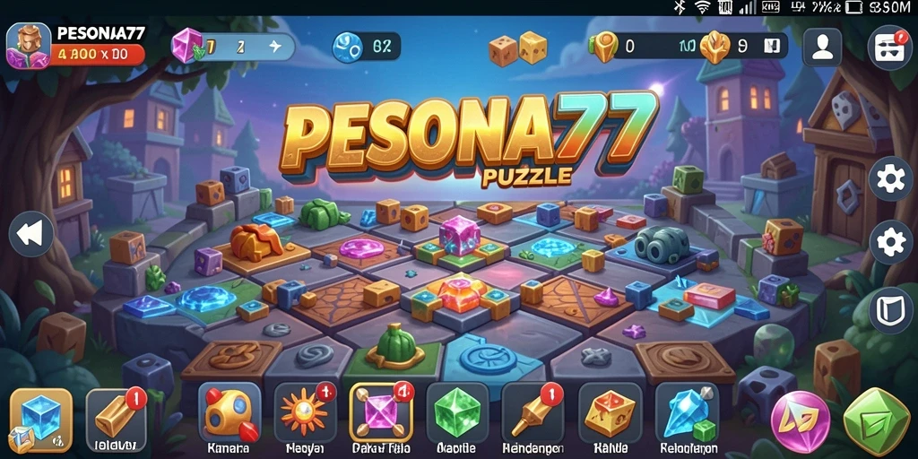Screenshot utama PESONA77 menampilkan gameplay Puzzle yang menantang dan menarik.