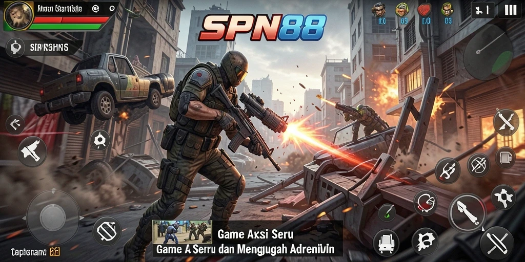 Tampilan gameplay mendebarkan dari SPN88 dengan aksi yang cepat dan penuh tantangan.