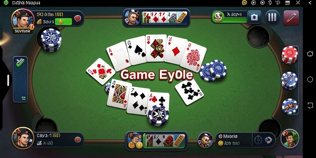 Screenshot gameplay SVIP4 menampilkan suasana seru permainan Gaple.